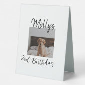 Plaque De Table Animateur chien chat animal photo moderne simple (Verso)