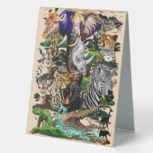 Plaque De Table Animaux sauvages de la Savane africaine (Recto)