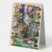 Plaque De Table Animaux sauvages de la Savane africaine (Verso)