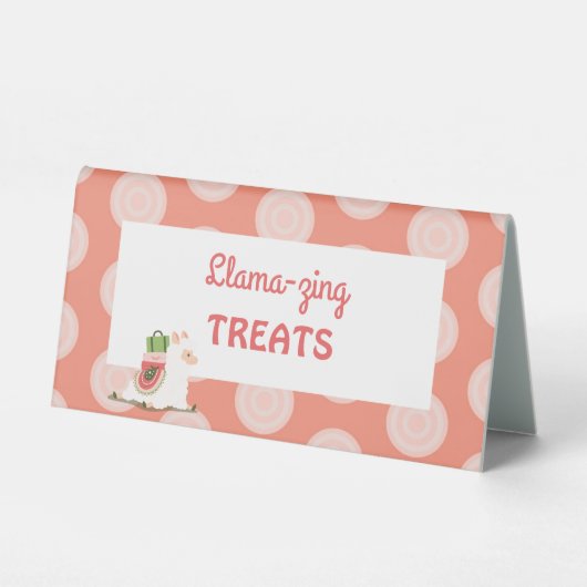 Plaque De Table Anniversaire de la Fille - Oh La Llama - Sac à pil (Recto)