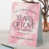 Plaque De Table Anniversaire Mariage élégant du 2e Rose Quartz (En SItu (Tableau))