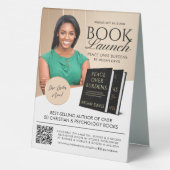 Plaque De Table Annonce de lancement de livre Brown neutre (Verso)