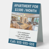 Plaque De Table Appartement de location Marketing immobilier (Recto)