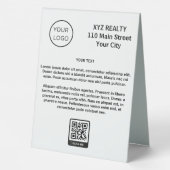 Plaque De Table Appartement de location Marketing immobilier (Verso)