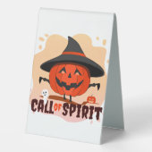 Plaque De Table Appel de l'Esprit d'Halloween (Verso)