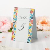 Plaque De Table Aquarelle bleu naturel Jaune Mariage de tournesols (In SItu (Mariage))