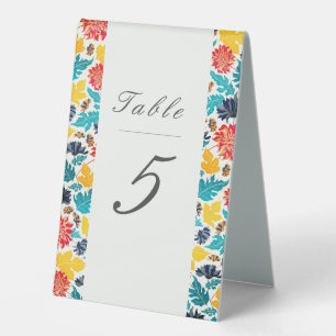 Plaque De Table Aquarelle bleu naturel Jaune Mariage de tournesols