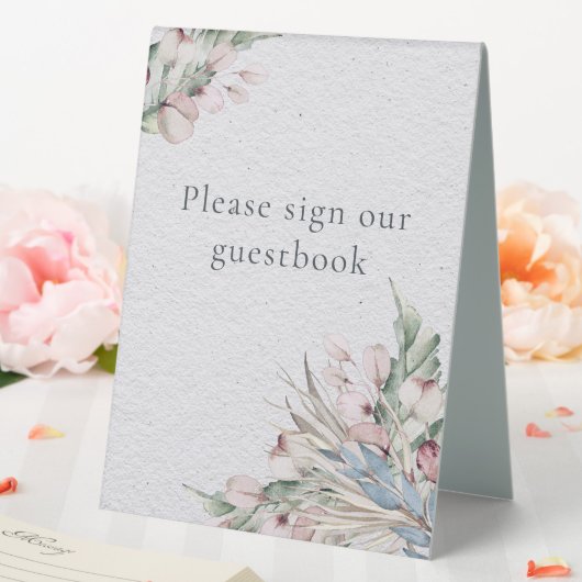 Plaque De Table Aquarelle Boho Floral et Mariage botanique (In SItu (Mariage))