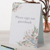 Plaque De Table Aquarelle Boho Floral et Mariage botanique (En SItu (Tableau))