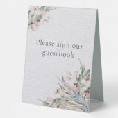 Plaque De Table Aquarelle Boho Floral et Mariage botanique (Verso)