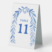 Plaque De Table Aquarelle botanique Bar Bat Mitzvah bar juif (Verso)