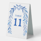 Plaque De Table Aquarelle botanique Bar Bat Mitzvah bar juif (Recto)