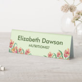 Plaque De Table Aquarelle Bureau d'illustration de la tulipe de pe (En SItu (Tableau))