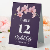 Plaque De Table Aquarelle Café Table Numéro Orchidées Phalaenopsis (In SItu (Mariage))