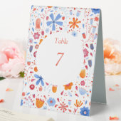 Plaque De Table Aquarelle de la feuille de fleurs (In SItu (Mariage))