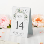 Plaque De Table Aquarelle de verdure Mariage Réception Numéro de t (In SItu (Mariage))