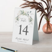 Plaque De Table Aquarelle de verdure Mariage Réception Numéro de t (En SItu (Tableau))
