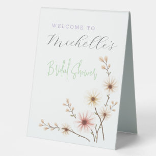 Plaque De Table Aquarelle Fleurs Fête des mariées mignonne