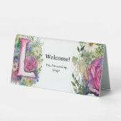Plaque De Table Aquarelle Floral L Funny Bureau Message (Recto)