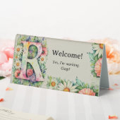 Plaque De Table Aquarelle Floral R Funny Bureau Message (In SItu (Mariage))
