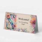 Plaque De Table Aquarelle Floral S Funny Bureau Message (Recto)