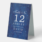 Plaque De Table Aquarelle Galaxy Étoiles cosmiques Étoiles Numéro  (Verso)