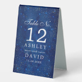 Plaque De Table Aquarelle Galaxy Étoiles cosmiques Étoiles Numéro  (Recto)