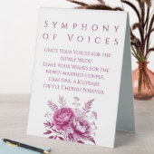 Plaque De Table Aquarelle Magenta Peony-Mariage (En SItu (Tableau))