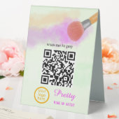 Plaque De Table Aquarelle maquillage beauté brosse (In SItu (Mariage))