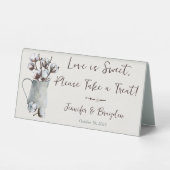 Plaque De Table Aquarelle Mariage de tonneaux en gris (Recto)