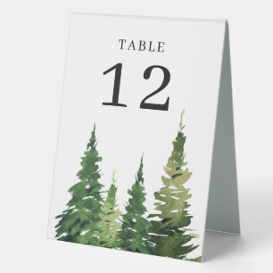 Plaque De Table Aquarelle Mariage festif Arbre de Noël