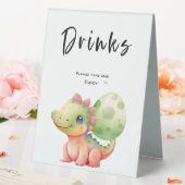 Plaque De Table Aquarelle mignonne Bébé Dinosaure Baby shower Bois (In SItu (Mariage))