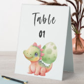 Plaque De Table Aquarelle mignonne Dinosaure bébé numéros de Baby  (En SItu (Tableau))