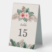 Plaque De Table Aquarelle moderne Feuille tropical Table Mariage (Verso)