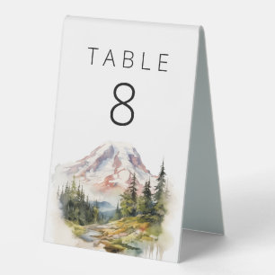 Plaque De Table Aquarelle Mount Rainier Washington
