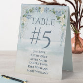 Plaque De Table Aquarelle Océan avec Arche Florale Mariage (En SItu (Tableau))