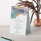 Plaque De Table aquarelle or moderne table mariage moderne tente (En SItu (Tableau))