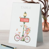 Plaque De Table Aquarelle Paris Vélo Rose (En SItu (Tableau))