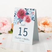 Plaque De Table Aquarelle personnalisée Numéro de Mariage Floral (In SItu (Mariage))