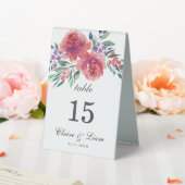 Plaque De Table Aquarelle romantique Numéro de Mariage campagnard (In SItu (Mariage))