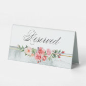 Plaque De Table Aquarelle romantique Roses roses roses Réservées (Verso)