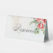 Plaque De Table Aquarelle romantique Roses roses roses Réservées (Verso)