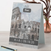 Plaque De Table Aquarelle Rome Italie Table Tente Signal - Élégant (En SItu (Tableau))