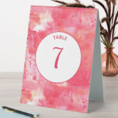 Plaque De Table Aquarelle rose Abstrait moderne (En SItu (Tableau))