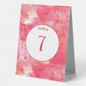 Plaque De Table Aquarelle rose Abstrait moderne (Verso)