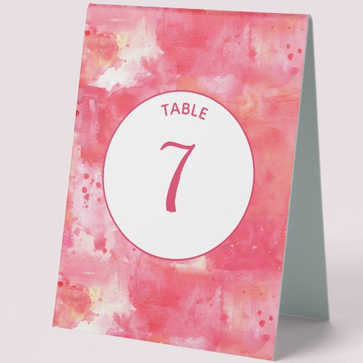 Plaque De Table Aquarelle rose Abstrait moderne