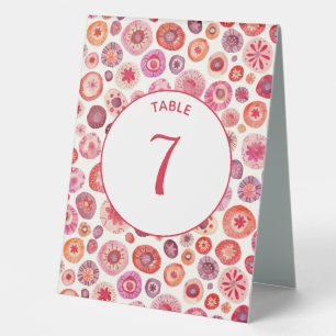 Plaque De Table Aquarelle rose Abstraite moderne géométrique