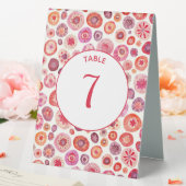 Plaque De Table Aquarelle rose Abstraite moderne géométrique (In SItu (Mariage))