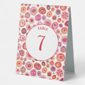 Plaque De Table Aquarelle rose Abstraite moderne géométrique (Verso)
