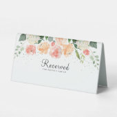 Plaque De Table Aquarelle rose rose pâle Mariage (Verso)